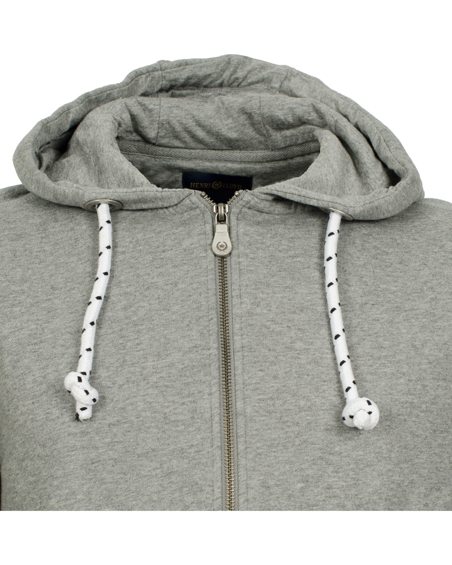 Hombres | Jerséis y prendas de punto | Henri-Lloyd | Henri Lloyd Filey Hooded Full Zip Sweat Grey Marl