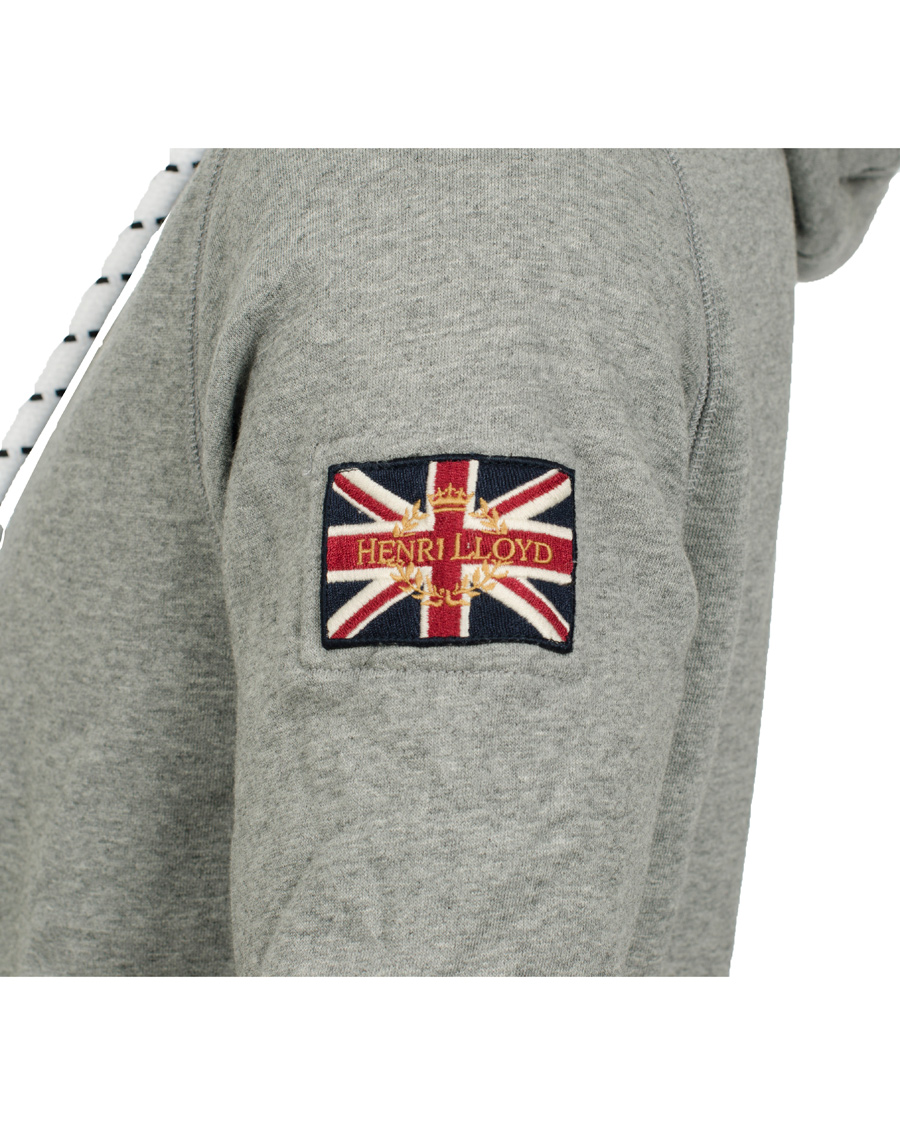 Hombres | Jerséis y prendas de punto | Henri-Lloyd | Henri Lloyd Filey Hooded Full Zip Sweat Grey Marl
