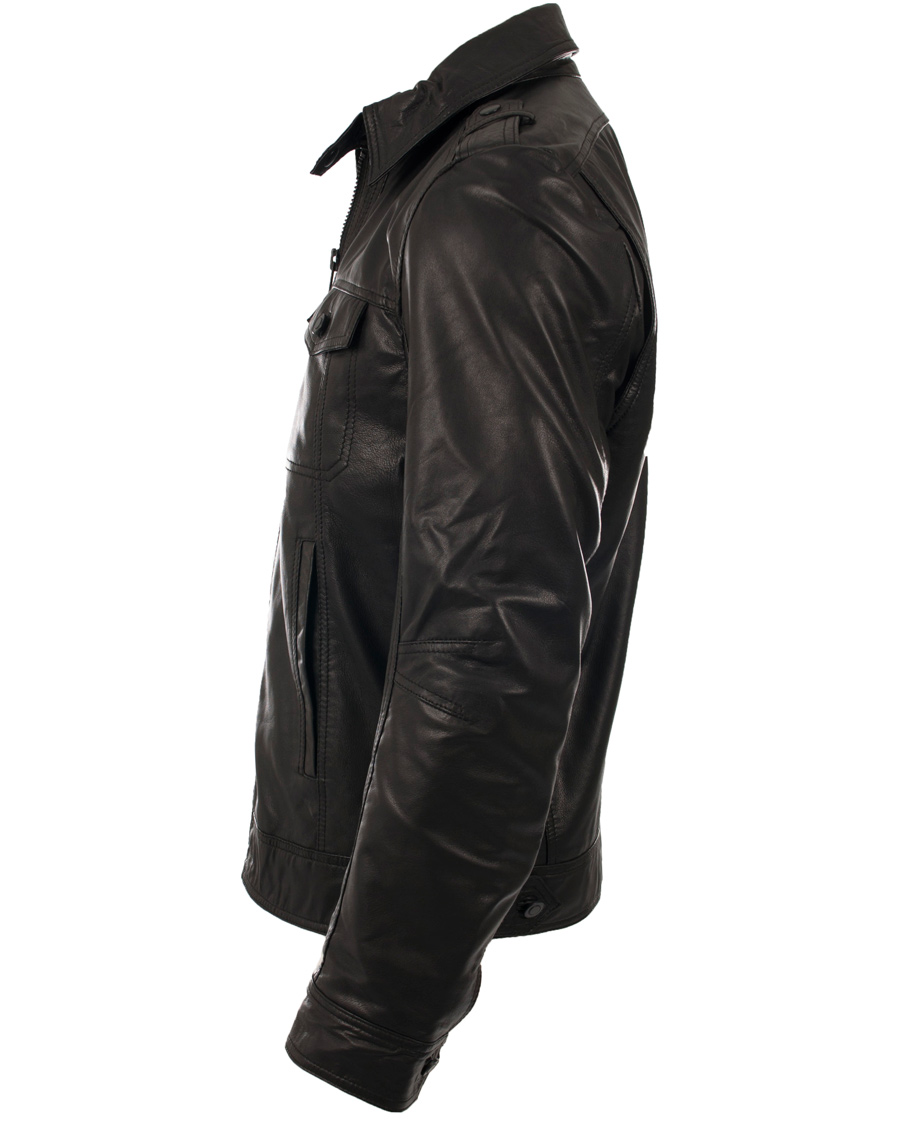 Hombres | Abrigos y chaquetas | J.Lindeberg | Trey Leather Jacket Black