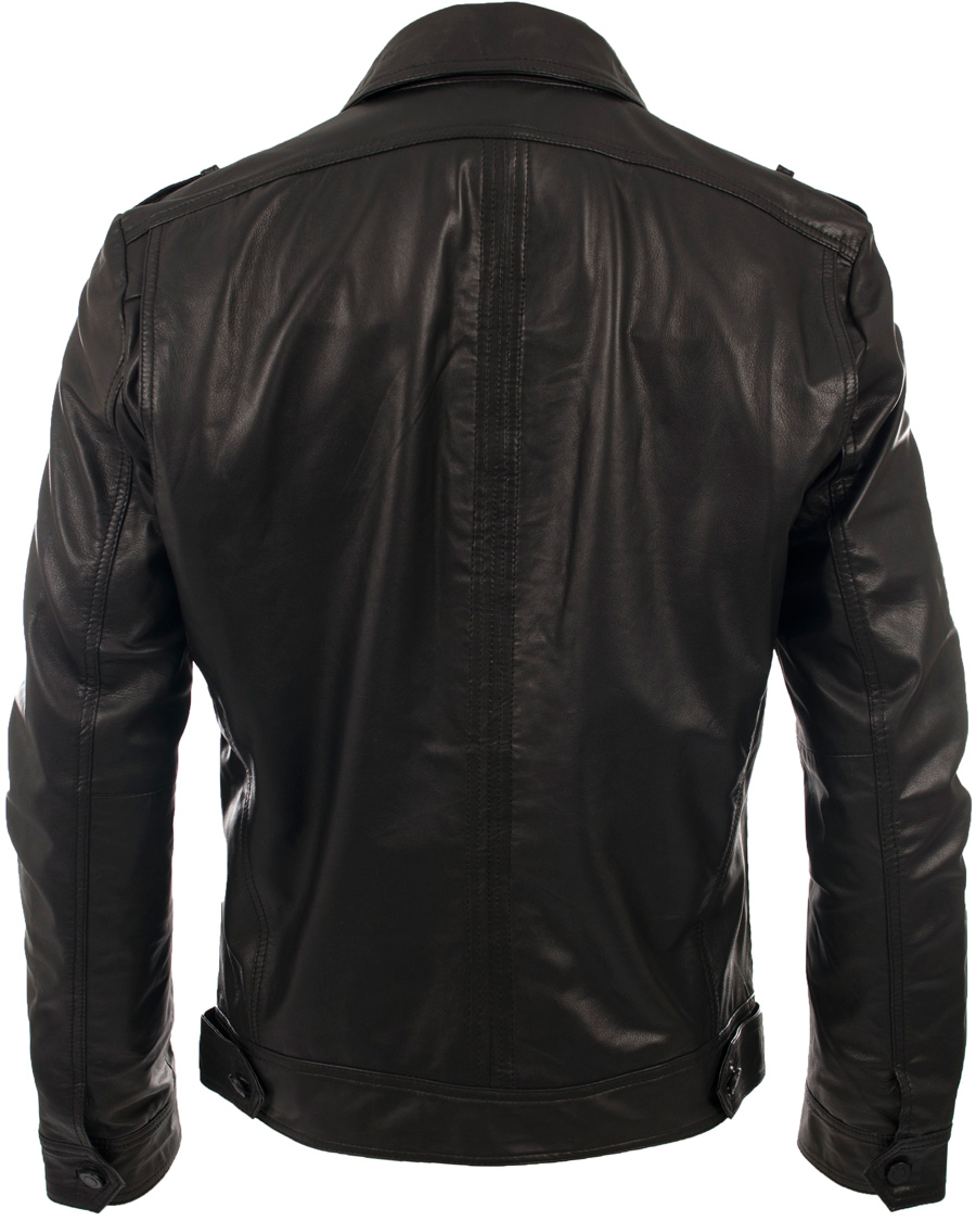 Hombres | Abrigos y chaquetas | J.Lindeberg | Trey Leather Jacket Black