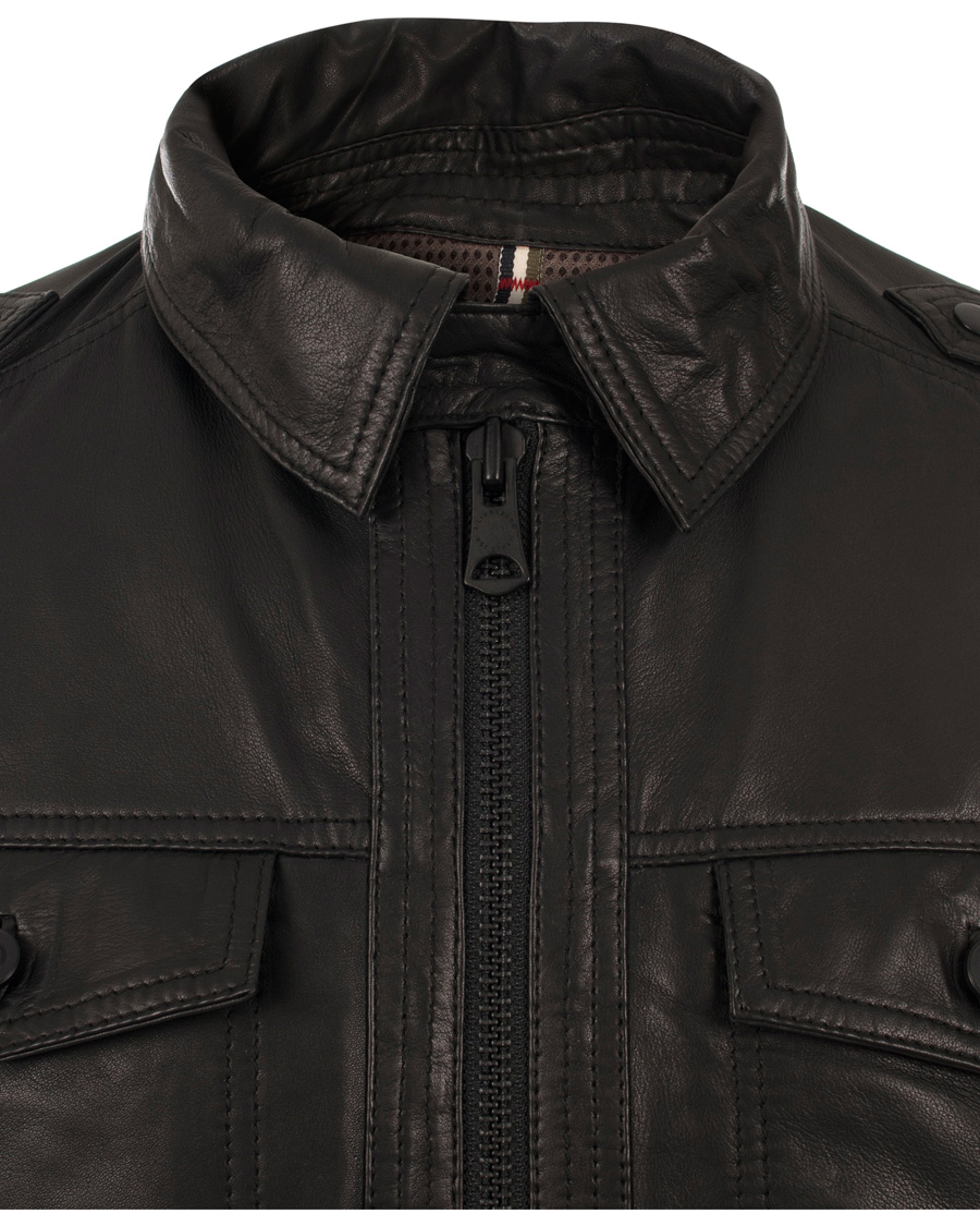 Hombres | Abrigos y chaquetas | J.Lindeberg | Trey Leather Jacket Black