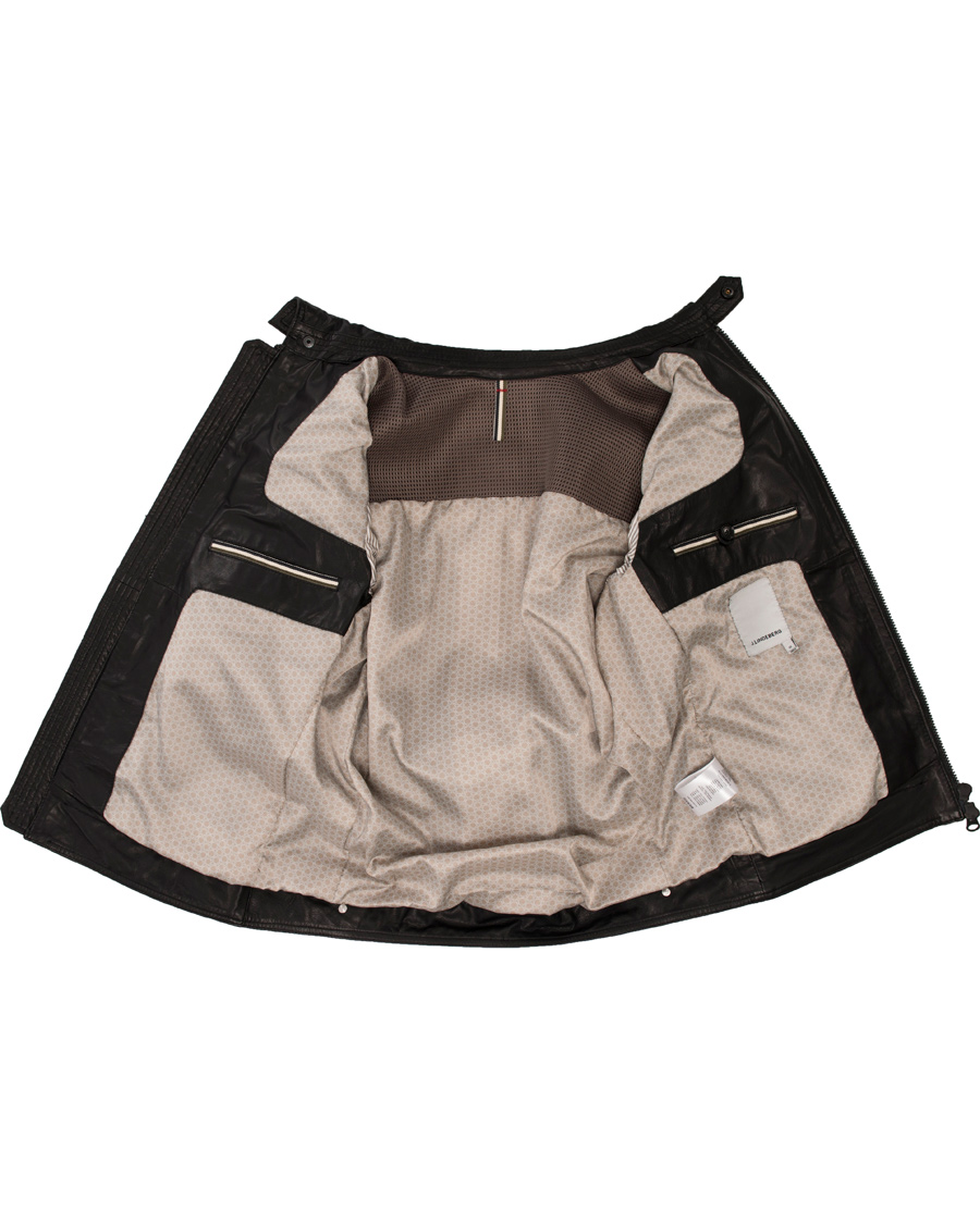 Hombres | Abrigos y chaquetas | J.Lindeberg | Trey Leather Jacket Black