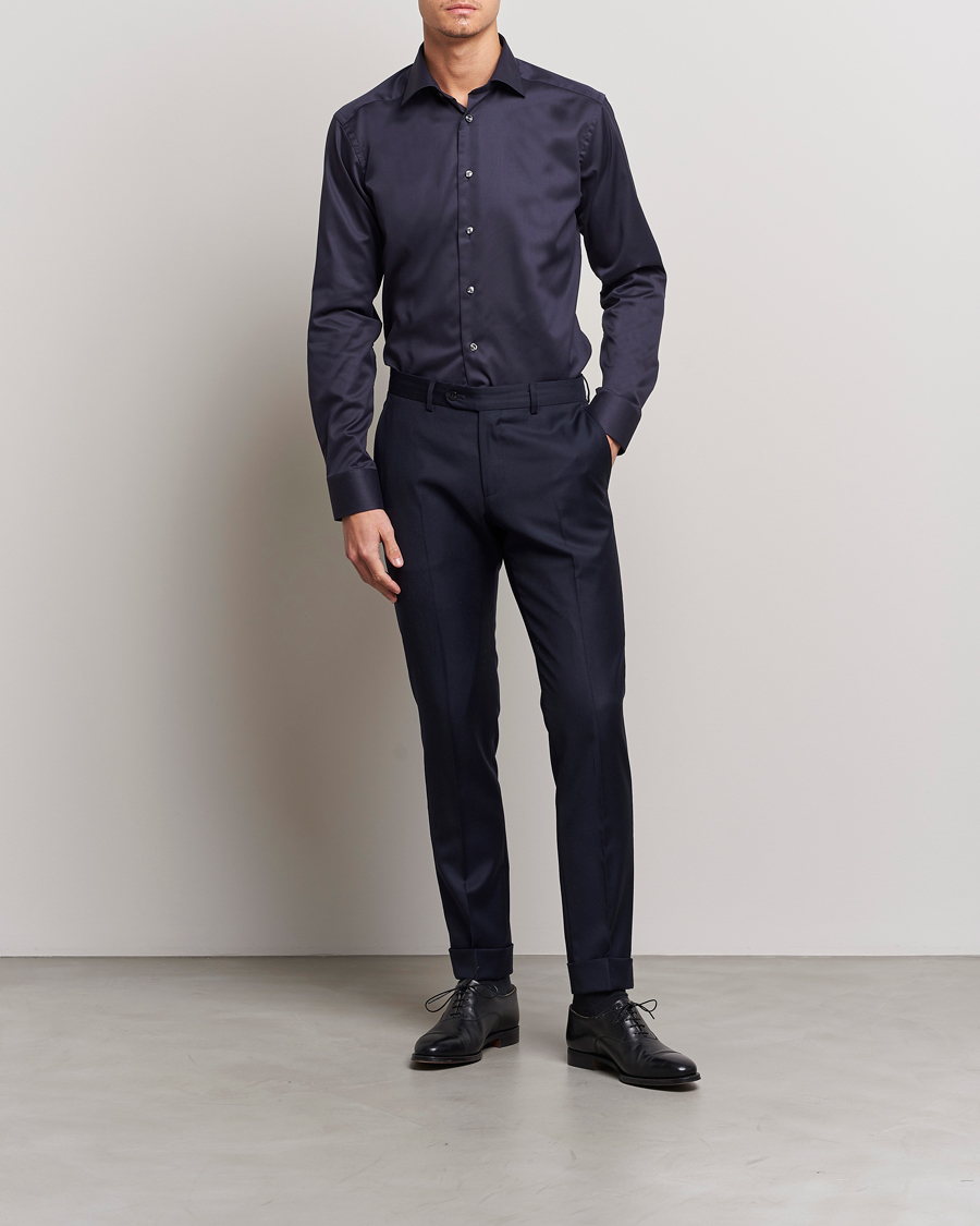 Hombres | Camisas | Eton | Slim Fit Shirt Navy