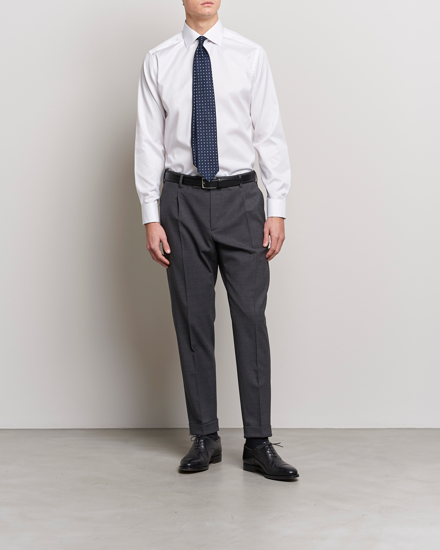 Hombres | Formal | Eton | Slim Fit Shirt Double Cuff White