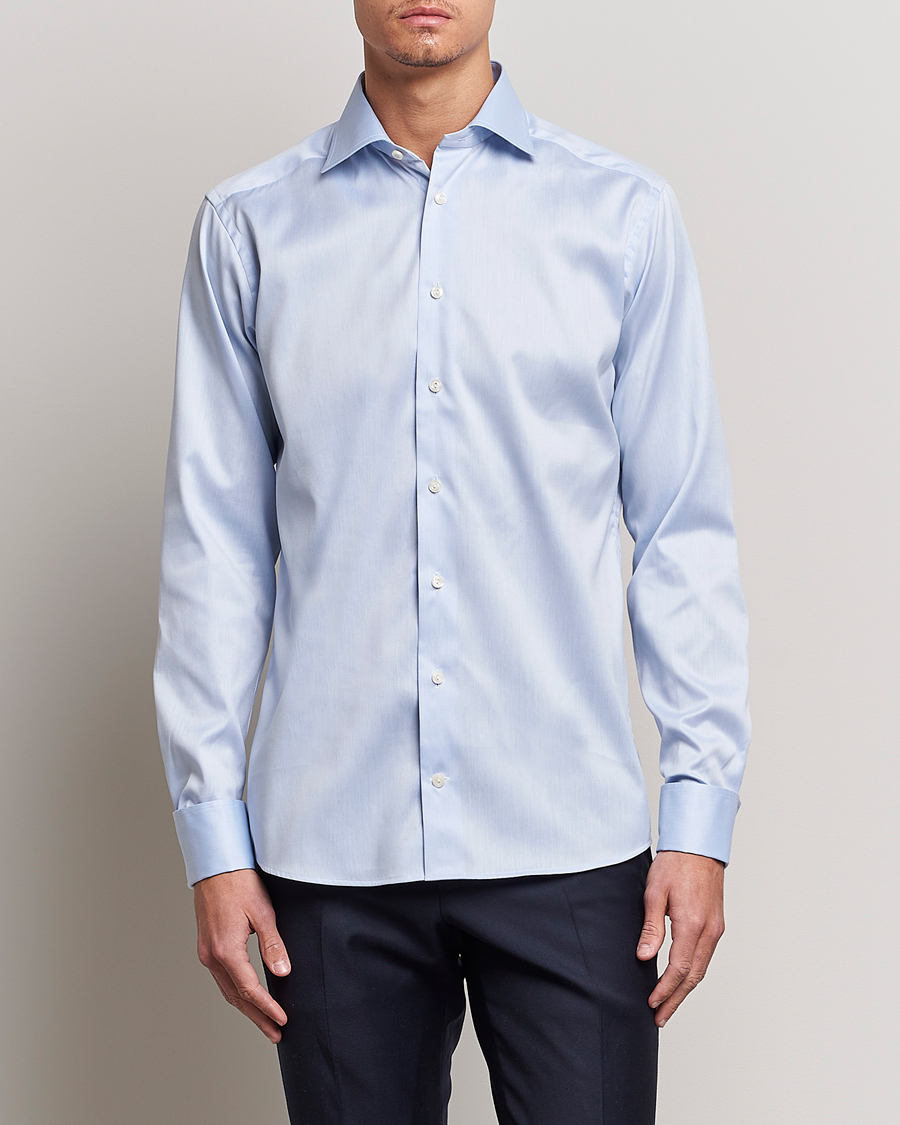 Hombres | Camisas | Eton | Slim Fit Shirt Double Cuff Blue