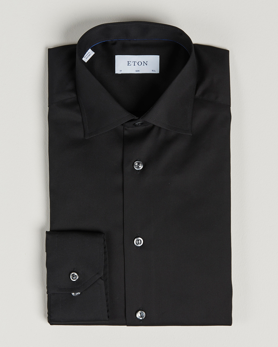 Hombres | Camisas | Eton | Slim Fit Shirt Black