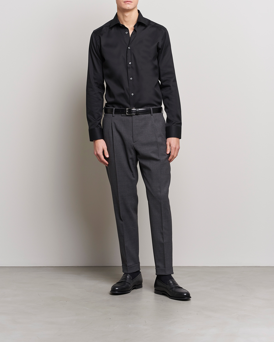Hombres | Camisas | Eton | Slim Fit Shirt Black