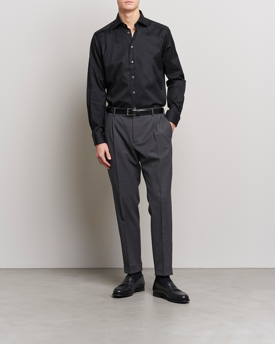 Hombres | Formal | Eton | Contemporary Fit Shirt Black