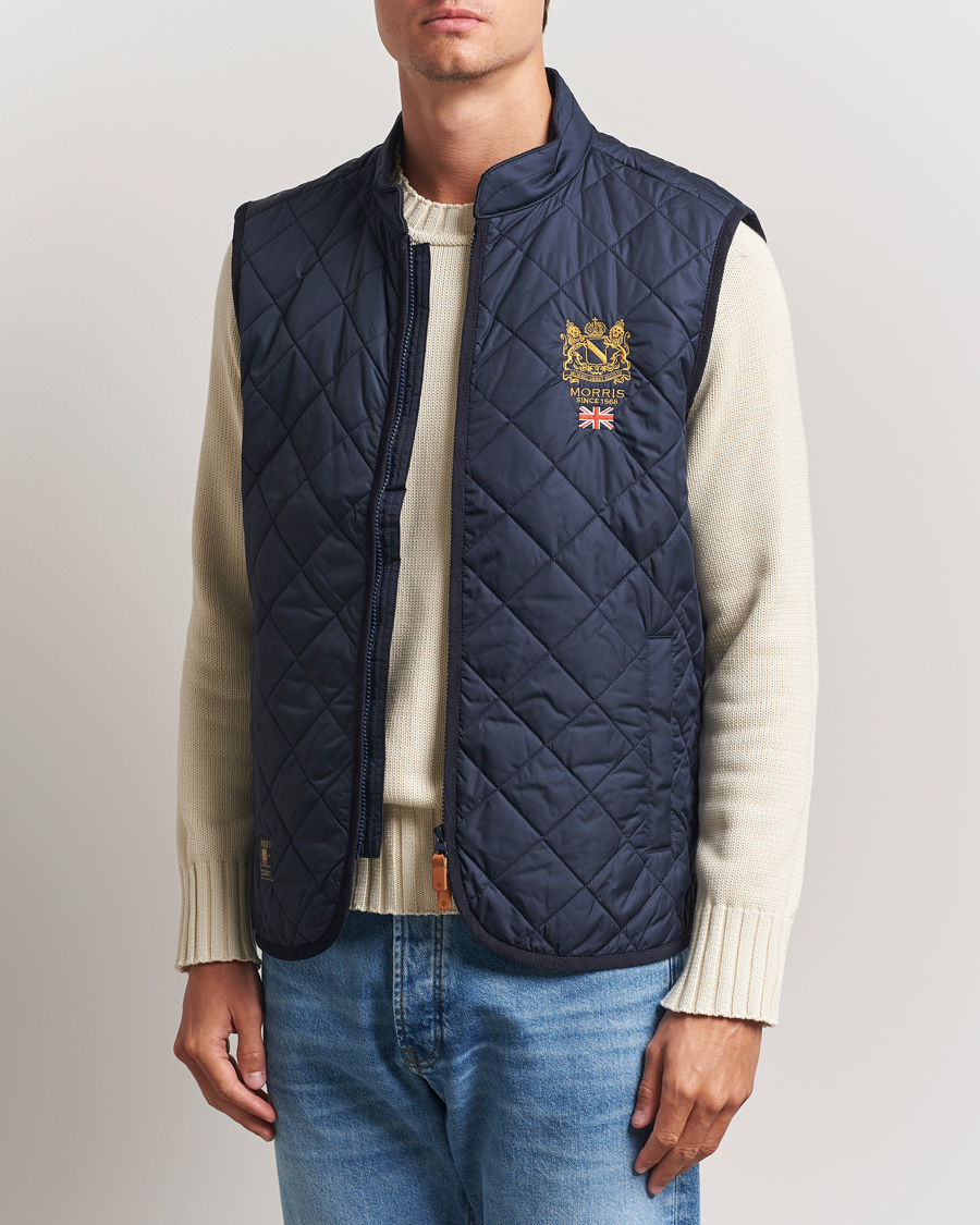 Hombres | Chalecos | Morris | Trenton Quilted Vest Old Blue