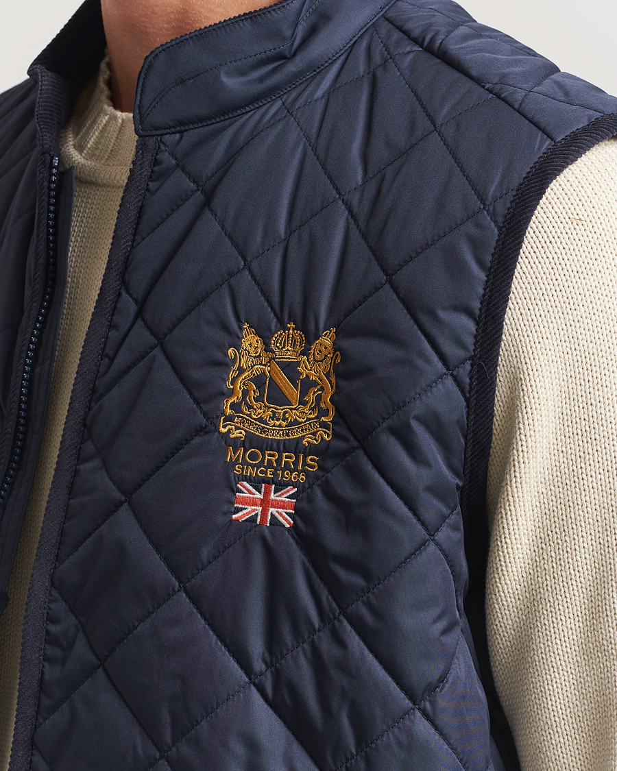 Hombres | Chalecos | Morris | Trenton Quilted Vest Old Blue