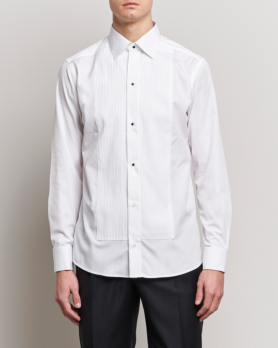 Hombres | Camisas | Eton | Slim Fit Tuxedo Shirt Black Ribbon White 38 - S