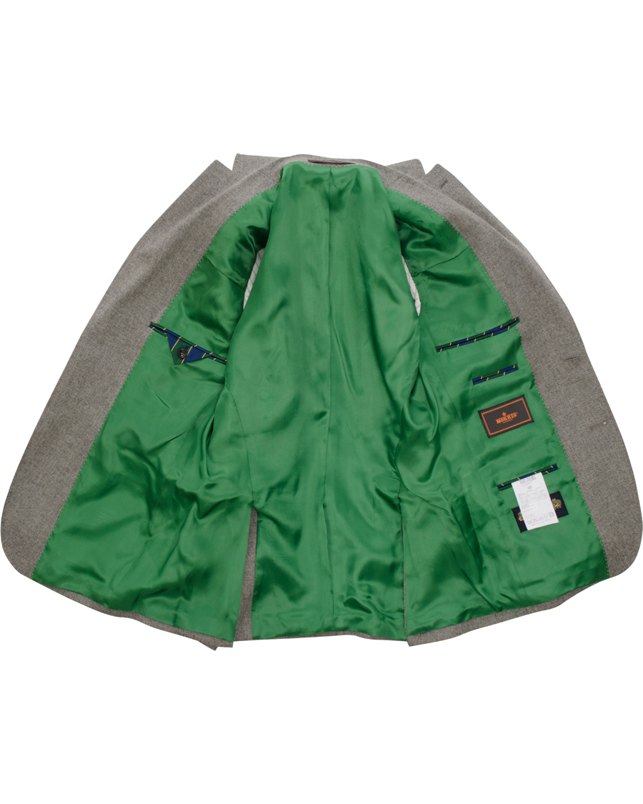 Hombres | Blazers | Morris | Brian Shetland Wool Diagonal Blazer Grey