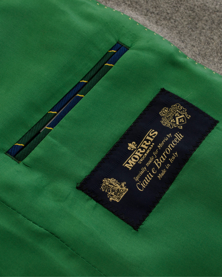 Hombres | Blazers | Morris | Brian Shetland Wool Diagonal Blazer Grey