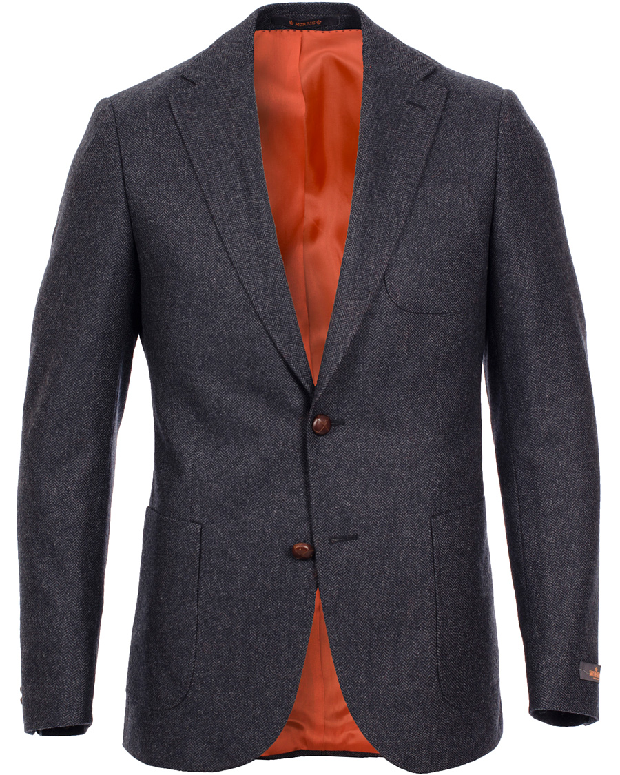 Hombres | Blazers | Morris | Rodney Herringbone Blazer Navy