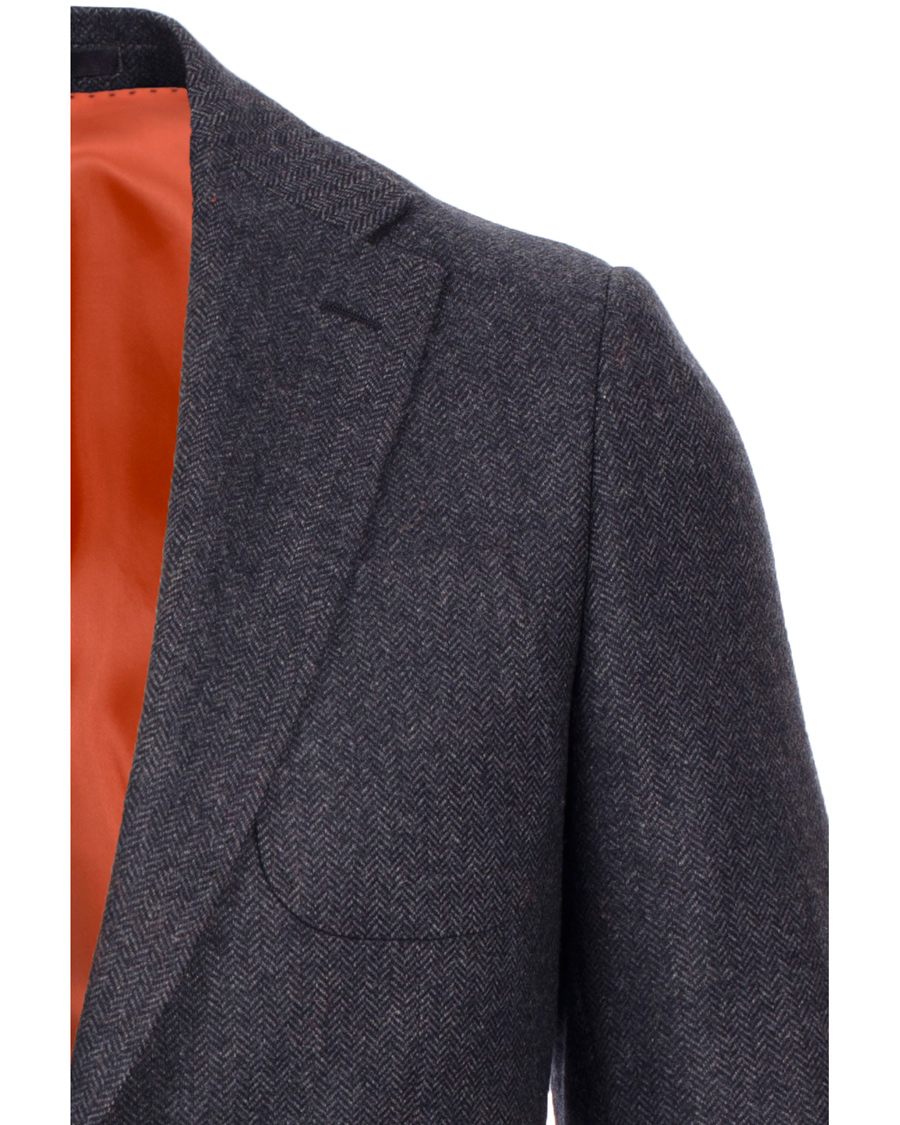 Hombres | Blazers | Morris | Rodney Herringbone Blazer Navy