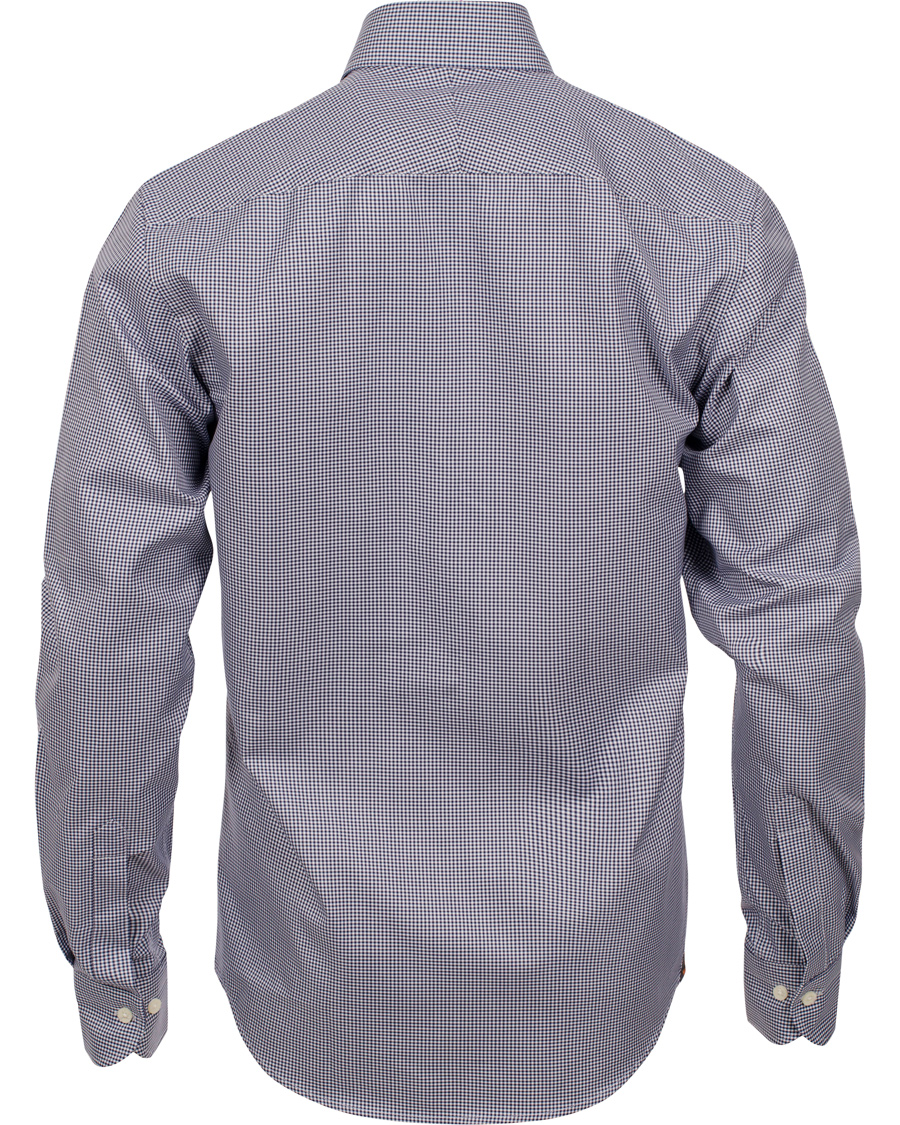 Hombres | Camisas | Morris | Sir Moore Mini Check Shirt Navy