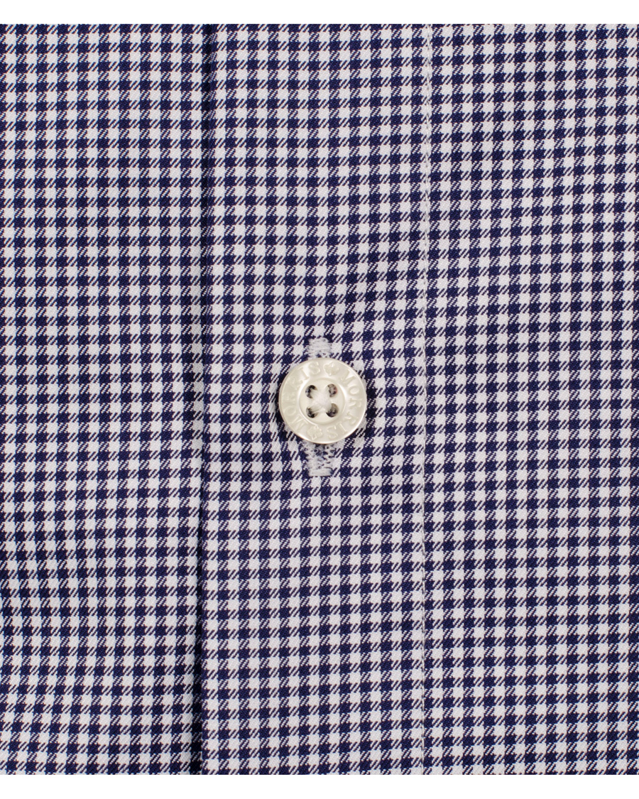 Hombres | Camisas | Morris | Sir Moore Mini Check Shirt Navy