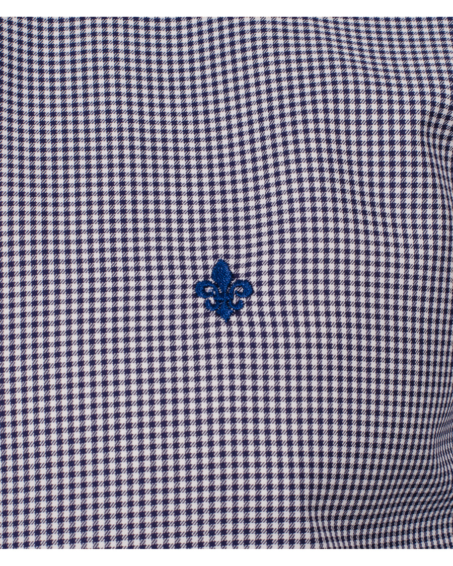 Hombres | Camisas | Morris | Sir Moore Mini Check Shirt Navy