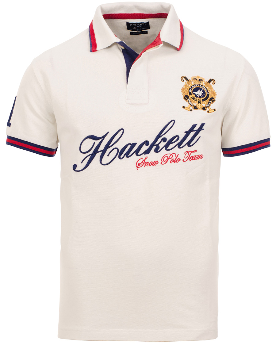 Hombres | Polos | Hackett | Snow Number Piké Winter White