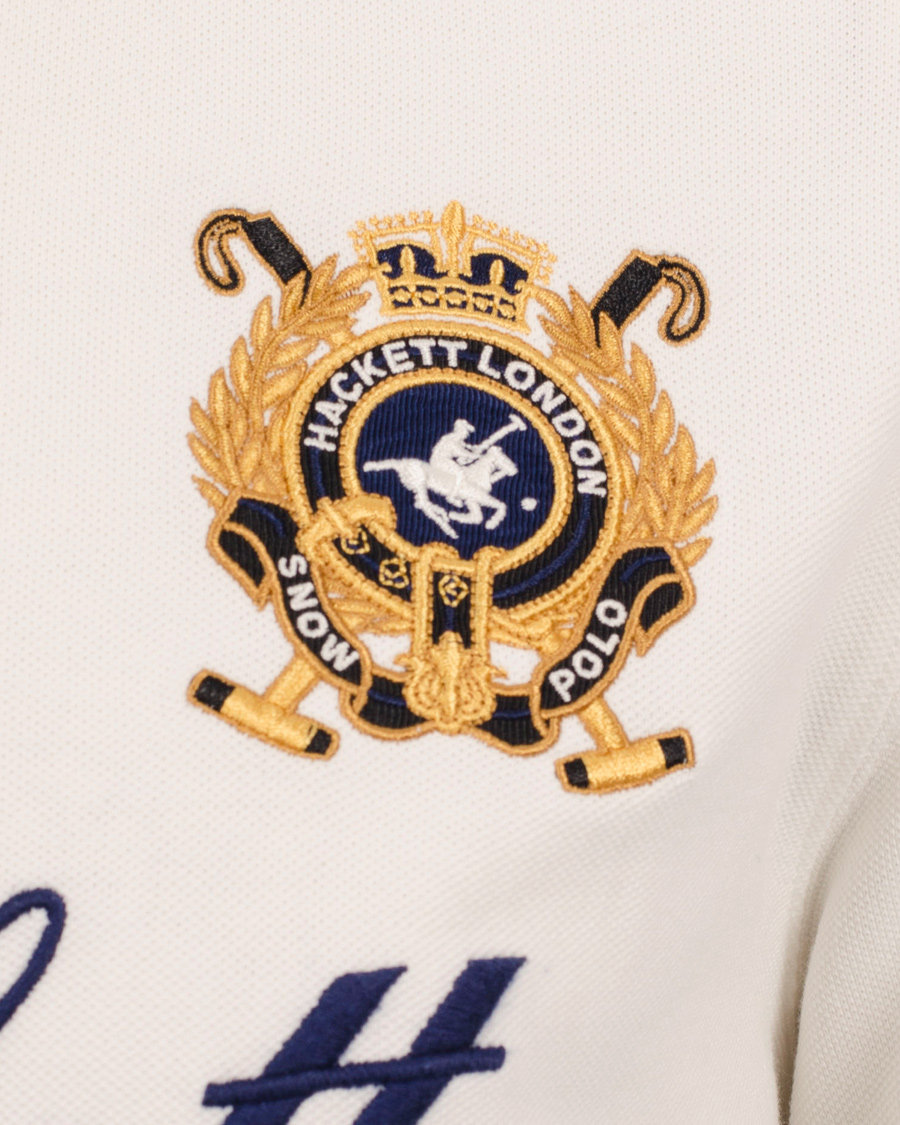 Hombres | Polos | Hackett | Snow Number Piké Winter White
