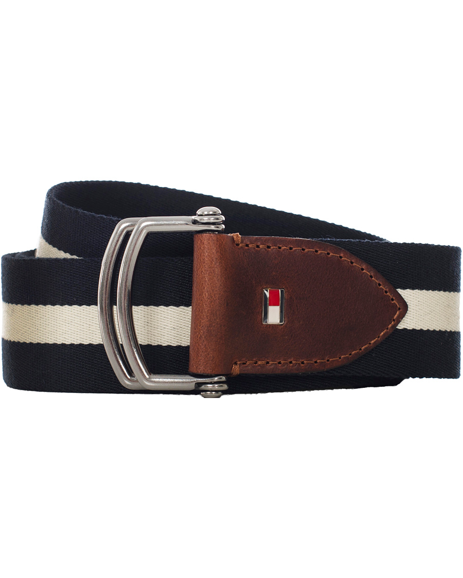 Hombres | Tommy Hilfiger Keith Stripe Belt Snow White | Tommy Hilfiger | Keith Stripe Belt Snow White