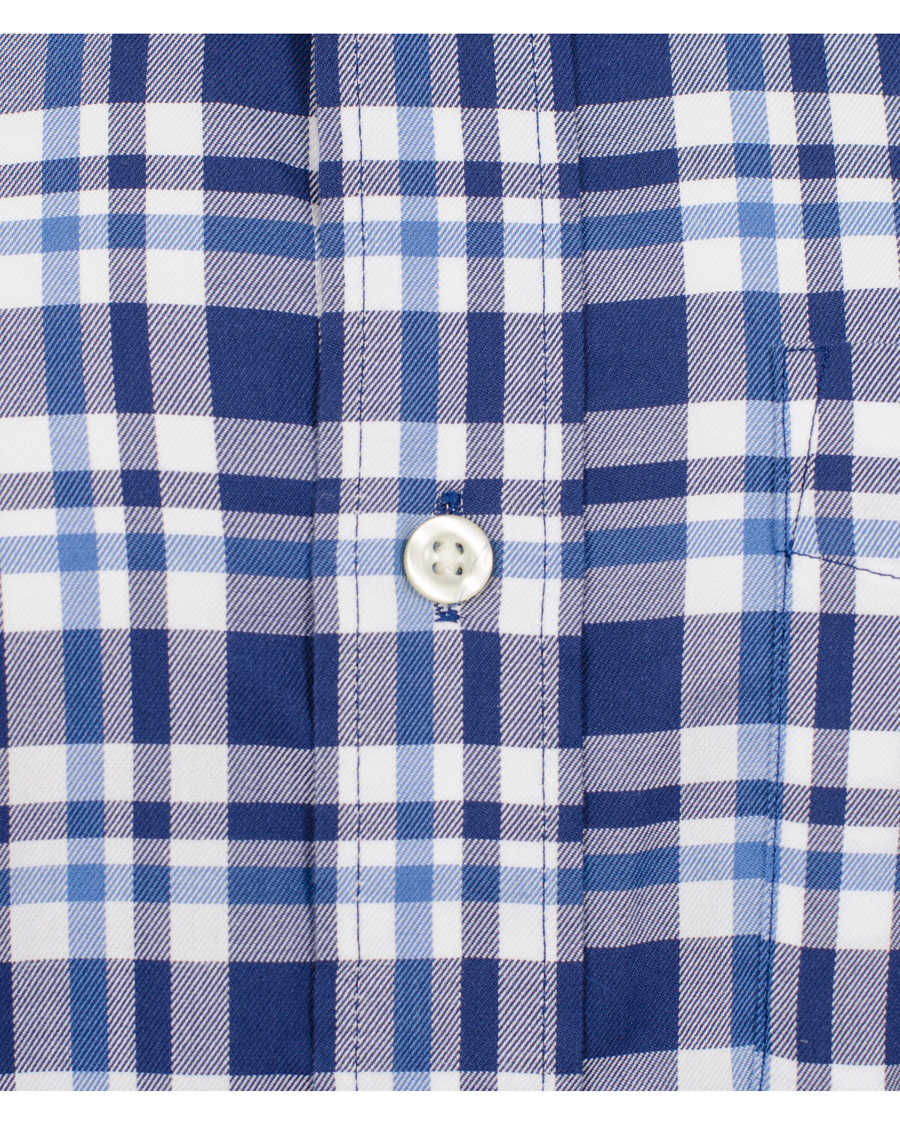 Hombres | Camisas | GANT | Classic Twill Check Regular Fit Shirt Bright Blue