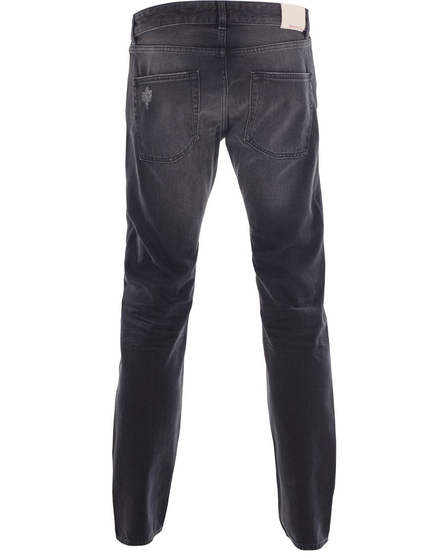 Hombres | Vaqueros | GANT Rugger | Stick Boy Burned Selvedge Jeans Black Worn In