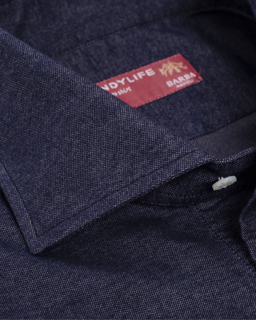 Hombres | Camisas | Barba Napoli | Dandylife Slim Fit Shirt Casual Blue