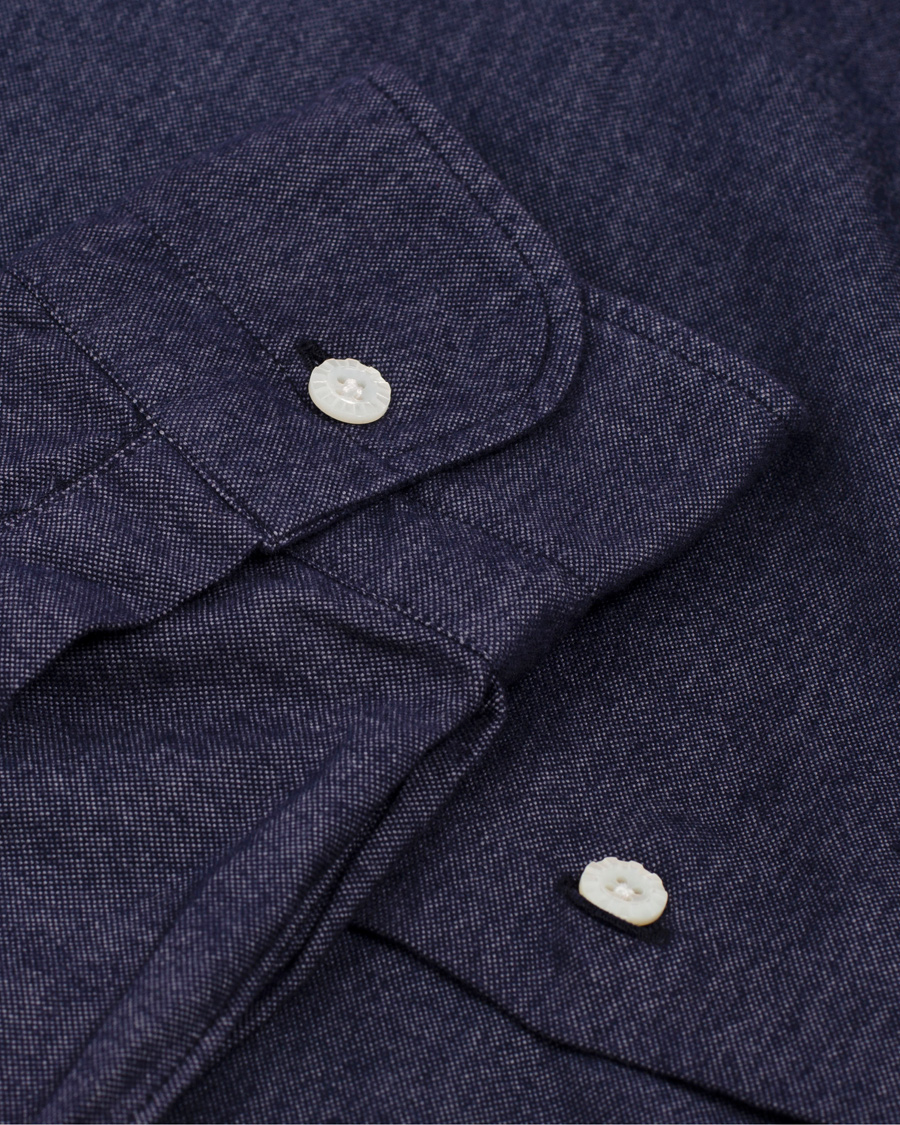 Hombres | Camisas | Barba Napoli | Dandylife Slim Fit Shirt Casual Blue