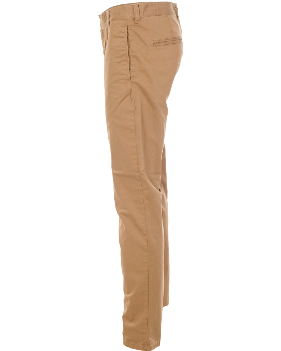 Hombres | Pantalones | Boomerang | Steve Satin Cotton Chinos Teak Brown