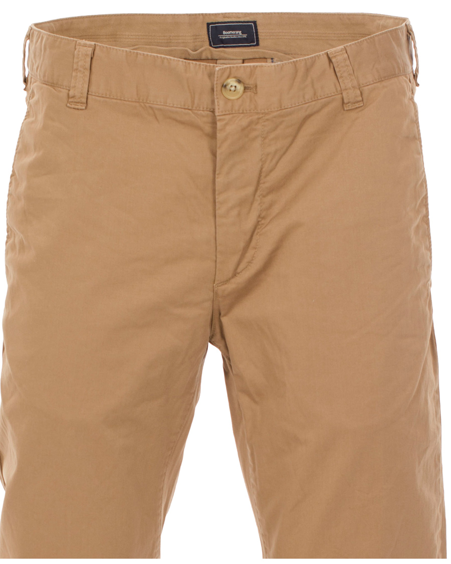 Hombres | Pantalones | Boomerang | Steve Satin Cotton Chinos Teak Brown