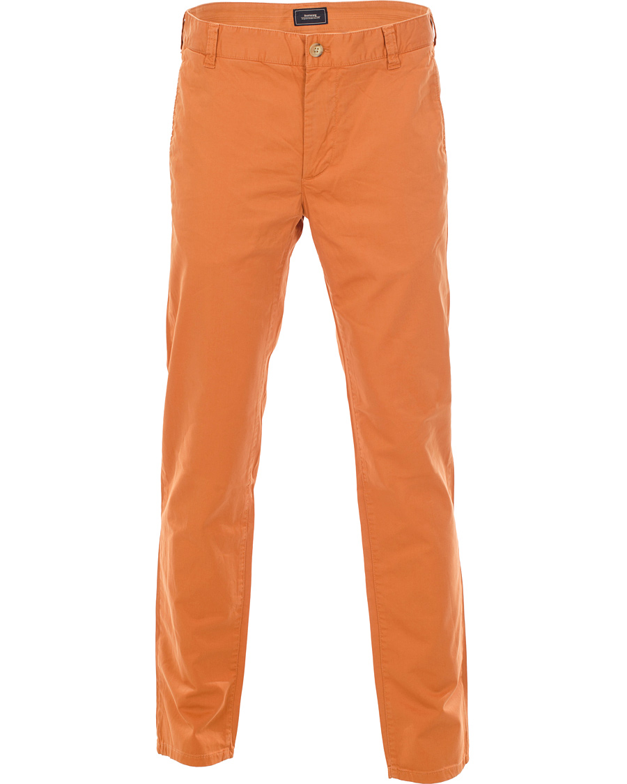 Hombres | Pantalones | Boomerang | Steve Satin Cotton Chinos Amber Orange