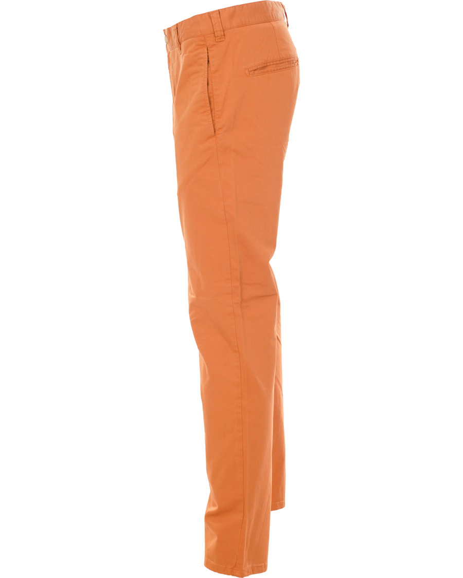 Hombres | Pantalones | Boomerang | Steve Satin Cotton Chinos Amber Orange