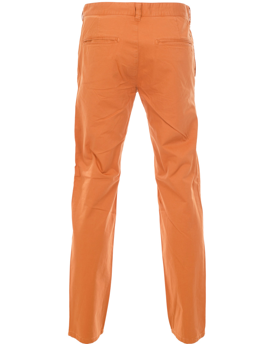 Hombres | Pantalones | Boomerang | Steve Satin Cotton Chinos Amber Orange