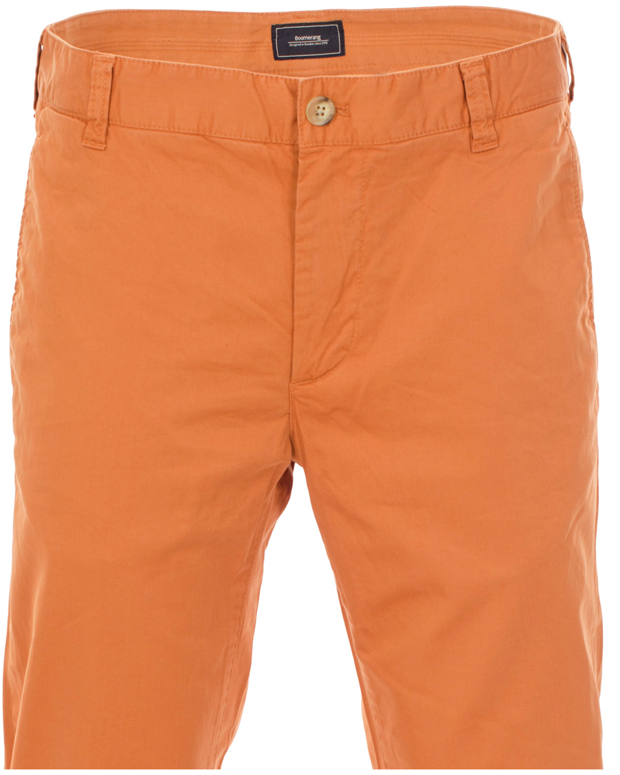 Hombres | Pantalones | Boomerang | Steve Satin Cotton Chinos Amber Orange