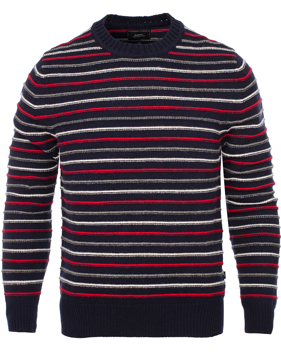 Hombres | Jerséis y prendas de punto | Boomerang | Bo Structure Stripe Sweater Navy