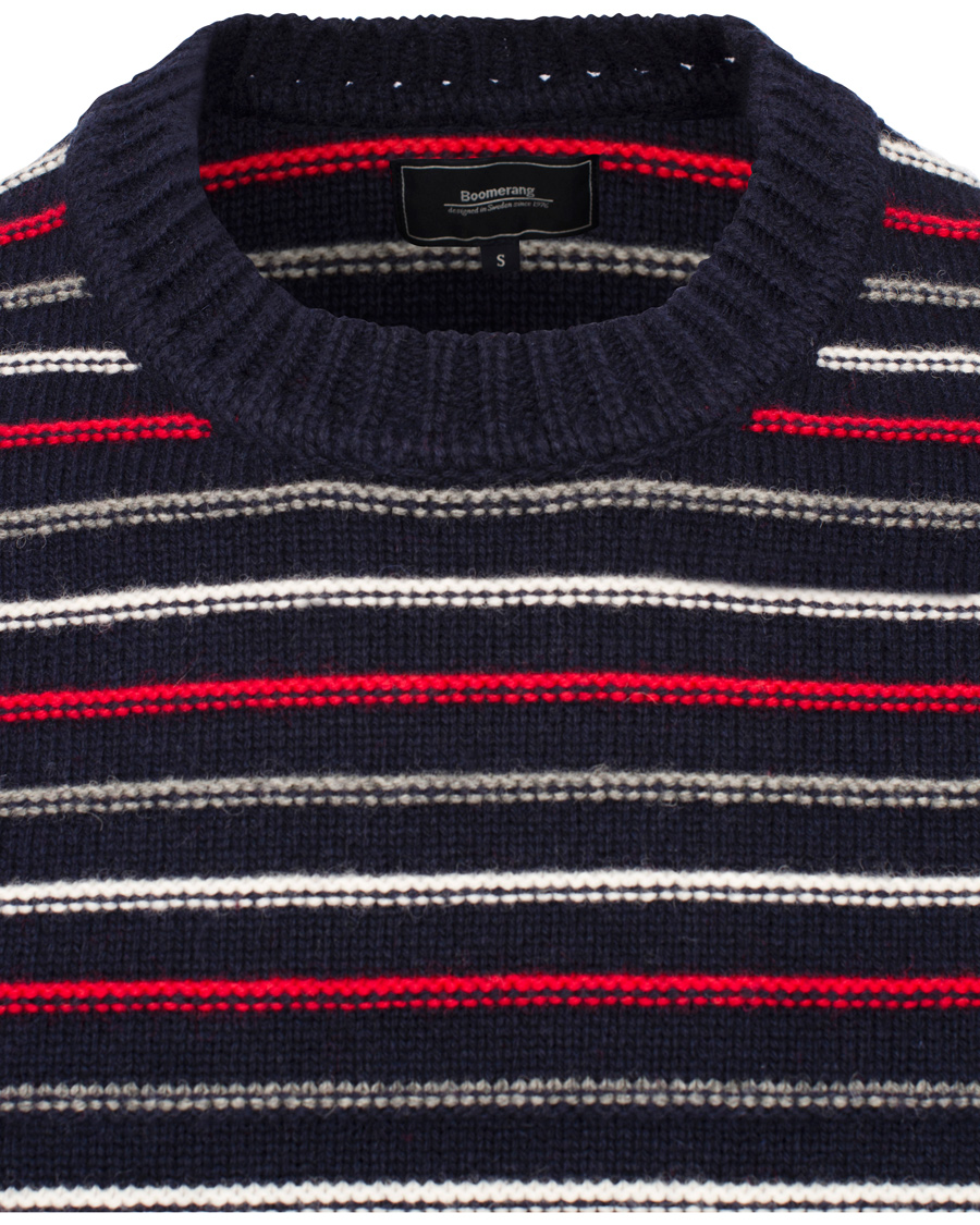 Hombres | Jerséis y prendas de punto | Boomerang | Bo Structure Stripe Sweater Navy