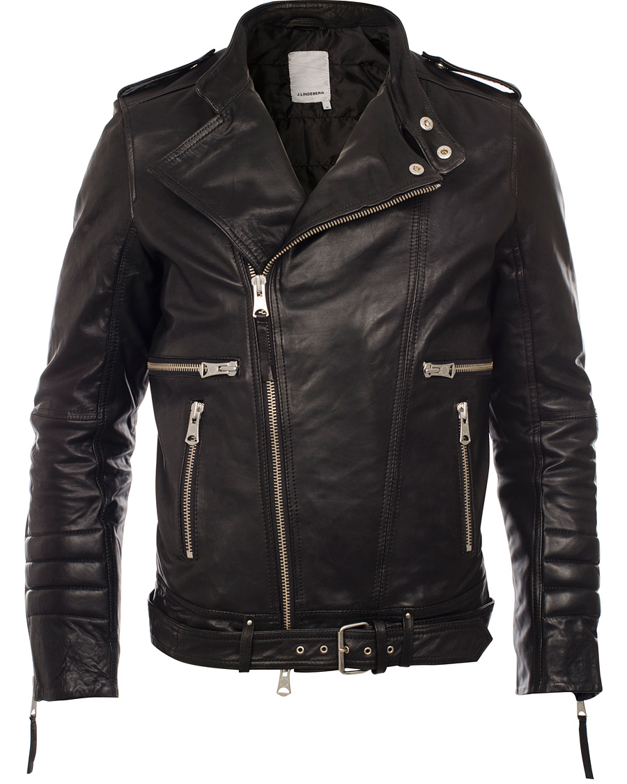 Hombres | Abrigos y chaquetas | J.Lindeberg | Tyrone Sleek Leather Jacket Black