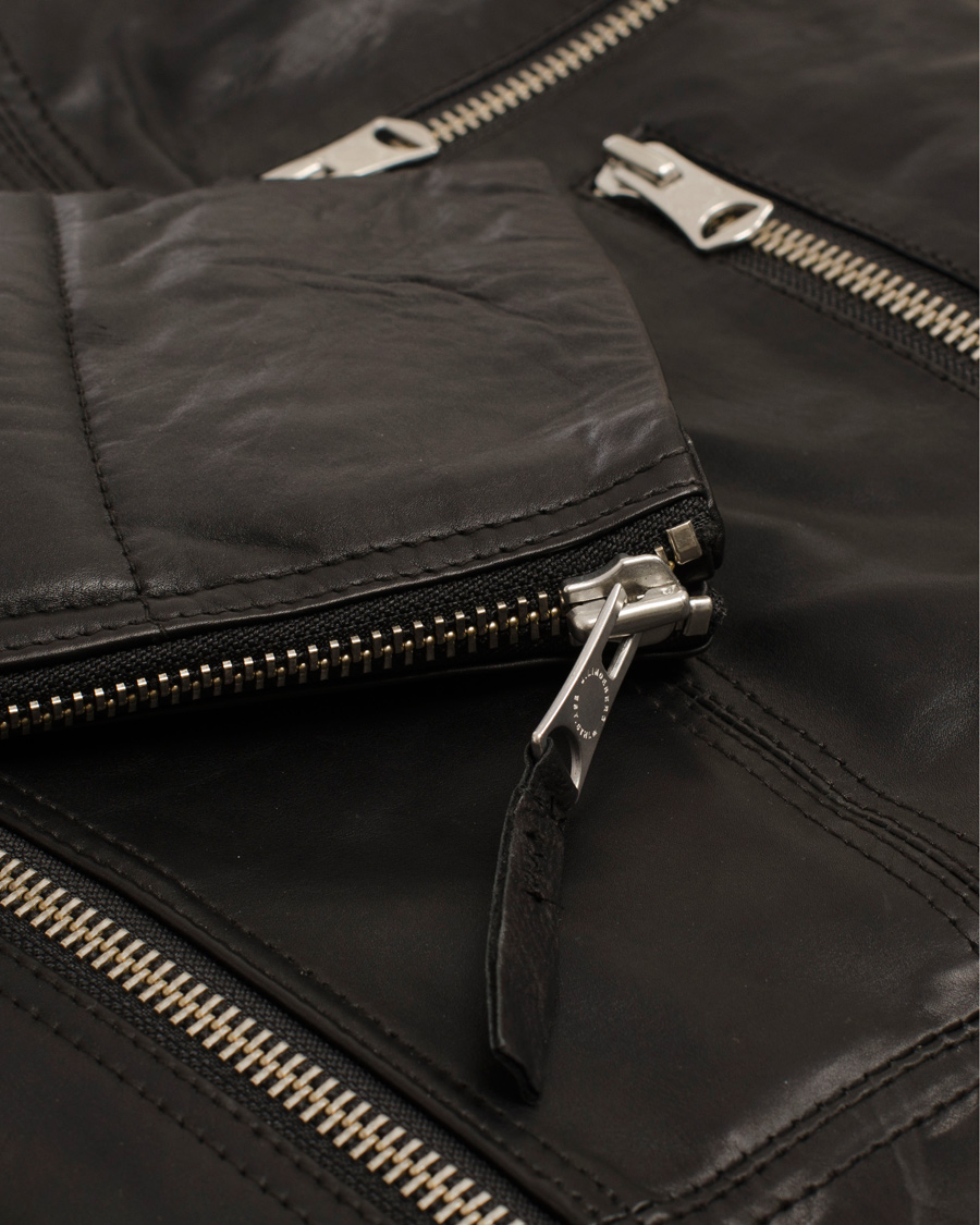 Hombres | Abrigos y chaquetas | J.Lindeberg | Tyrone Sleek Leather Jacket Black