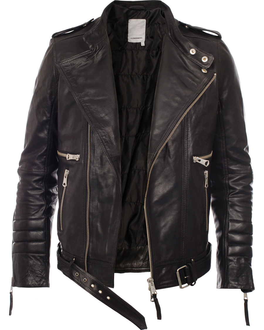 Hombres | Abrigos y chaquetas | J.Lindeberg | Tyrone Sleek Leather Jacket Black