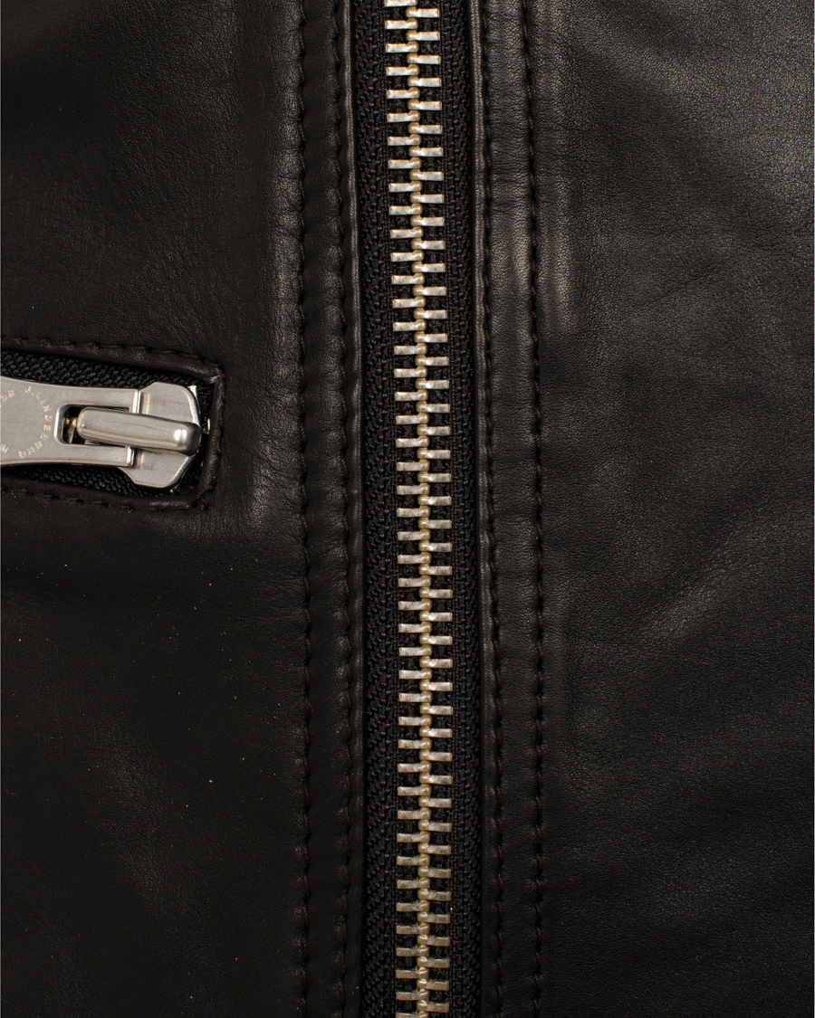 Hombres | Abrigos y chaquetas | J.Lindeberg | Tyrone Sleek Leather Jacket Black