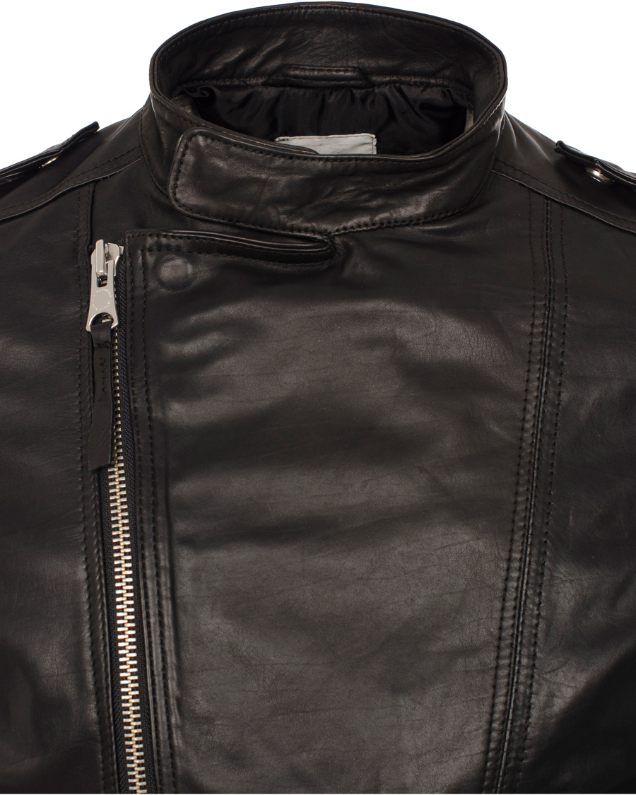 Hombres | Abrigos y chaquetas | J.Lindeberg | Tyrone Sleek Leather Jacket Black