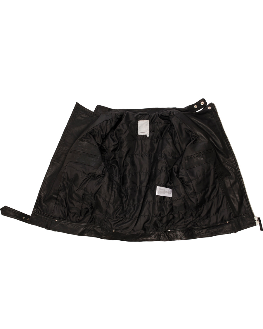 Hombres | Abrigos y chaquetas | J.Lindeberg | Tyrone Sleek Leather Jacket Black