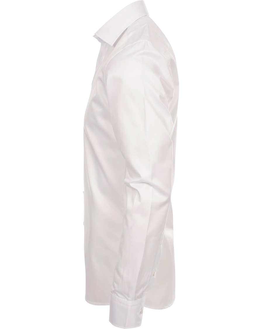 Hombres | Camisas | Stenströms | Slimline Pin Point Oxford Contrast Shirt White Dot