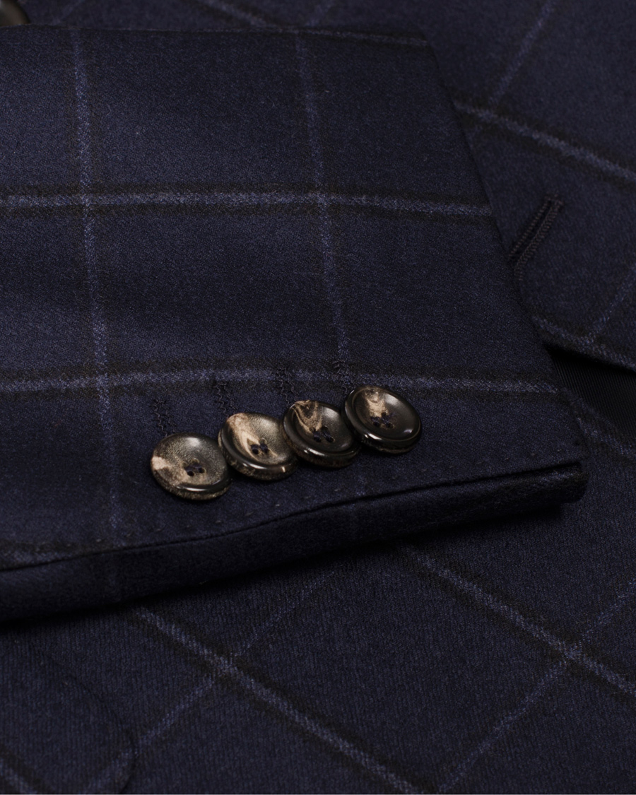 Hombres | Trajes | Oscar Jacobson | Edmund Window Pane Suit Navy