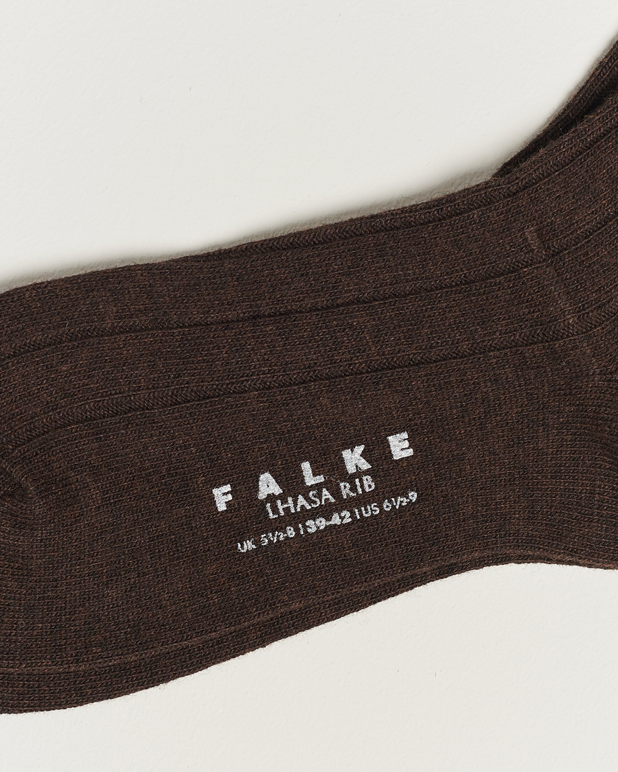 Hombres | Calcetines diarios | Falke | Lhasa Cashmere Socks Brown