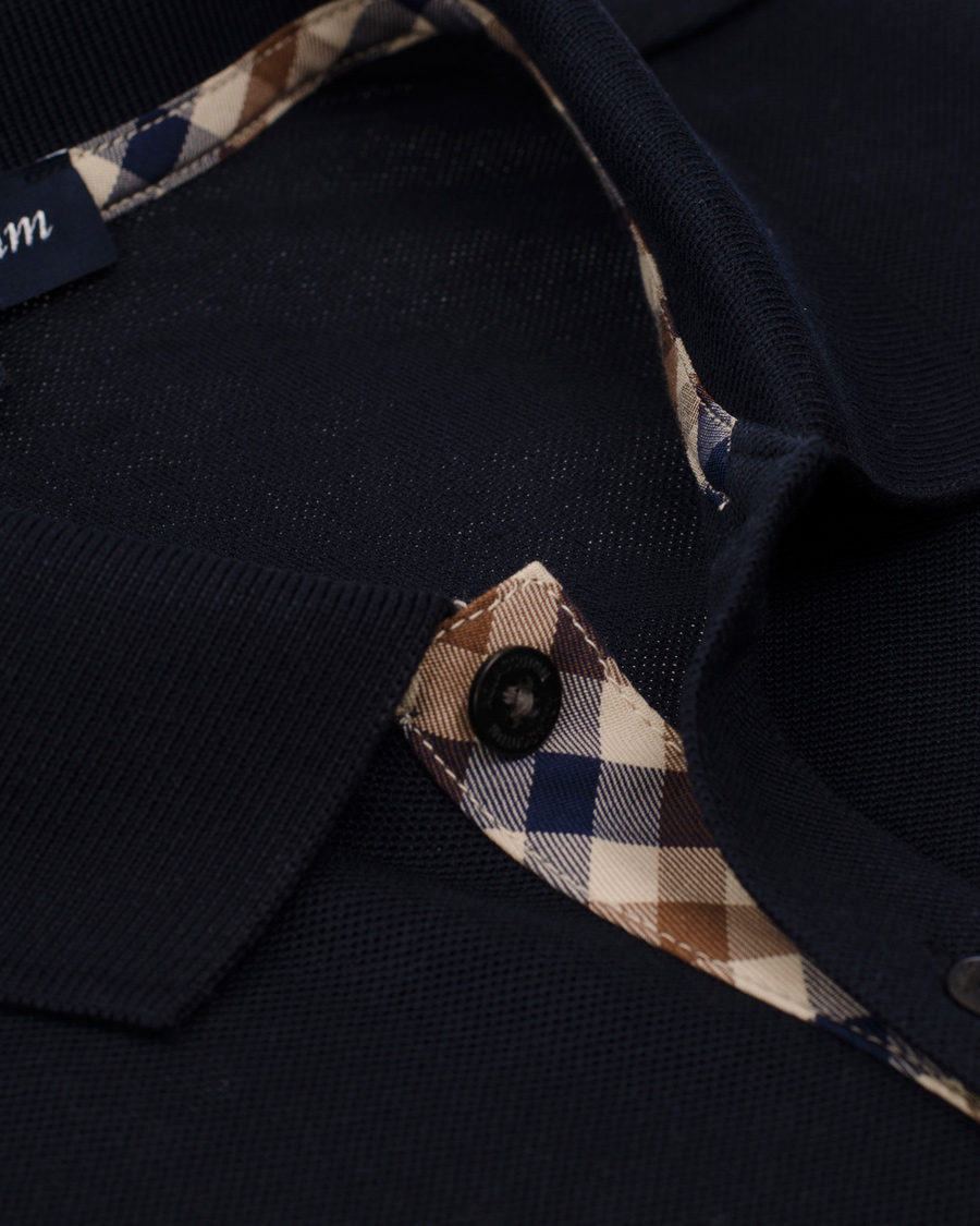 Hombres | Jerséis y prendas de punto | Aquascutum | Long Sleeve Polo Navy