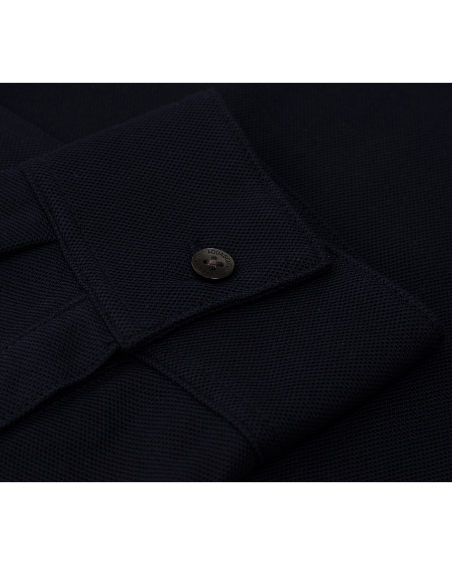 Hombres | Jerséis y prendas de punto | Aquascutum | Long Sleeve Polo Navy