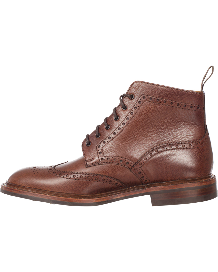 Hombres | Loake 1880 Fairdford Brogue Boot Dark Brown Grain Calf | Loake 1880 | Fairdford Brogue Boot Dark Brown Grain Calf