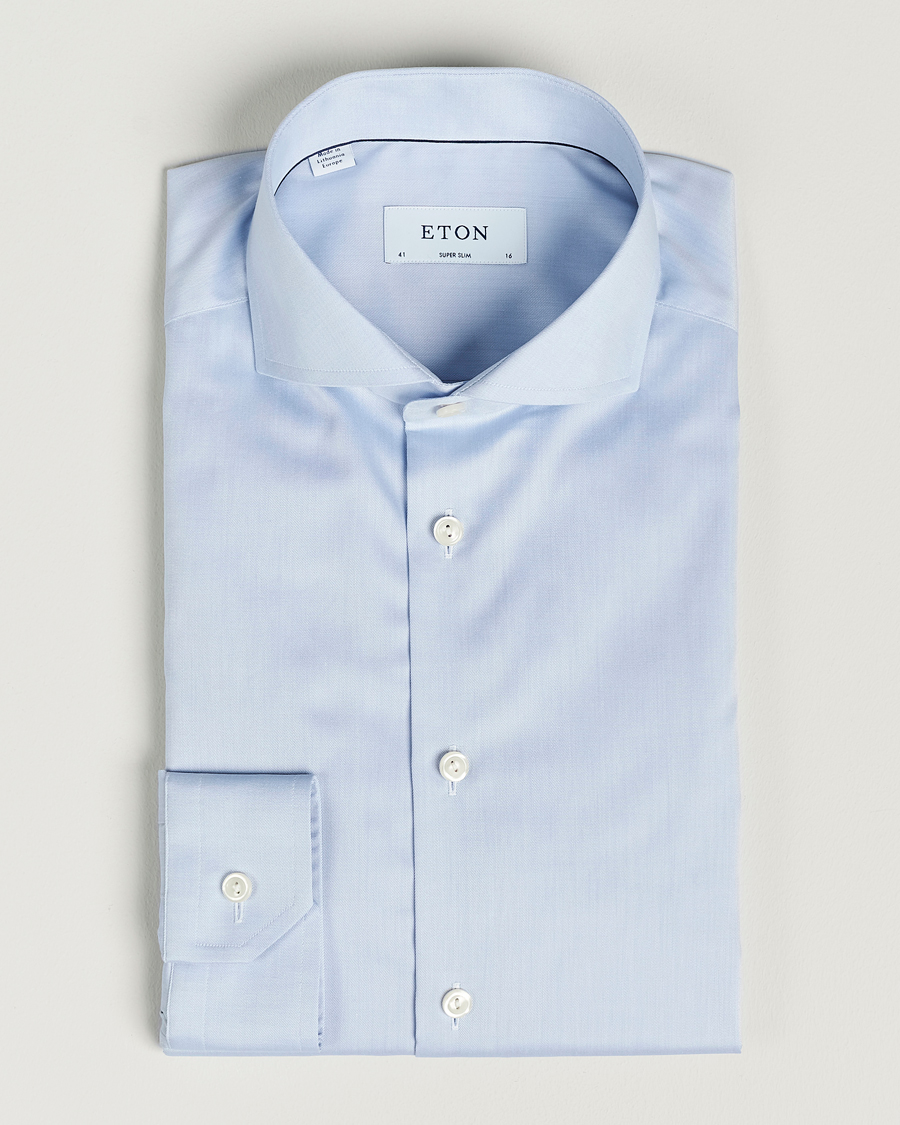 Hombres | Camisas | Eton | Super Slim Fit Shirt Blue